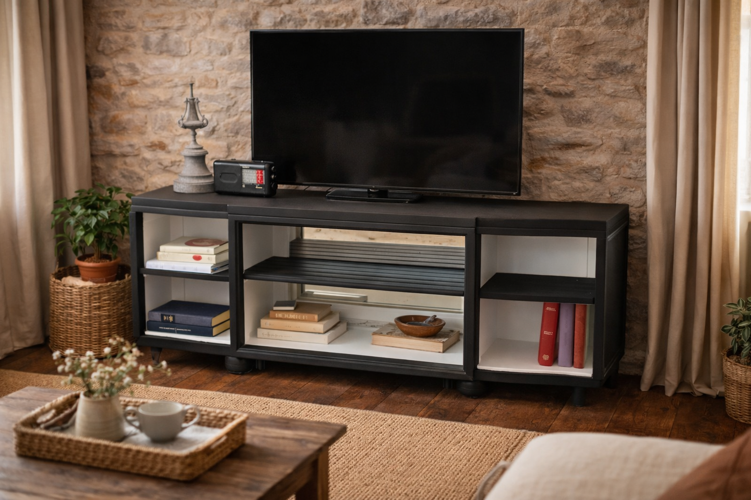 Lire la suite à propos de l’article Meuble TV noir et blanc