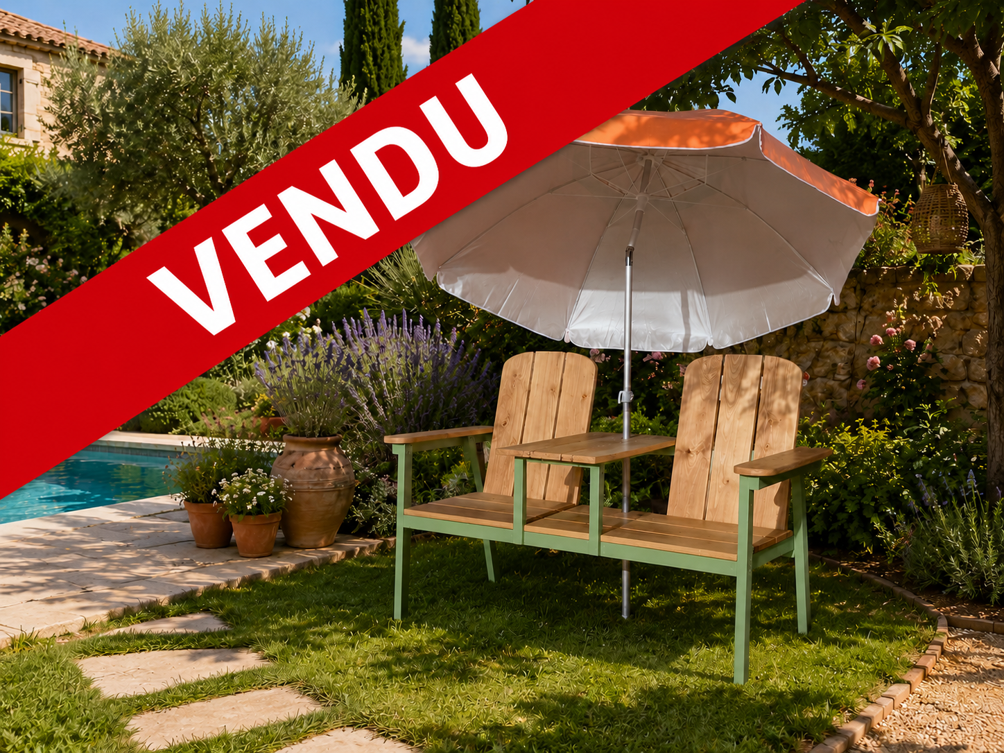Lire la suite à propos de l’article Banc d’extèrieur vert et bois